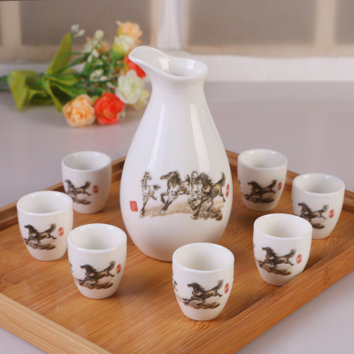 Ceramic wine suits for wine liquor cup of liquor cup small wine pot rice wine points a small handleless wine cup of wine