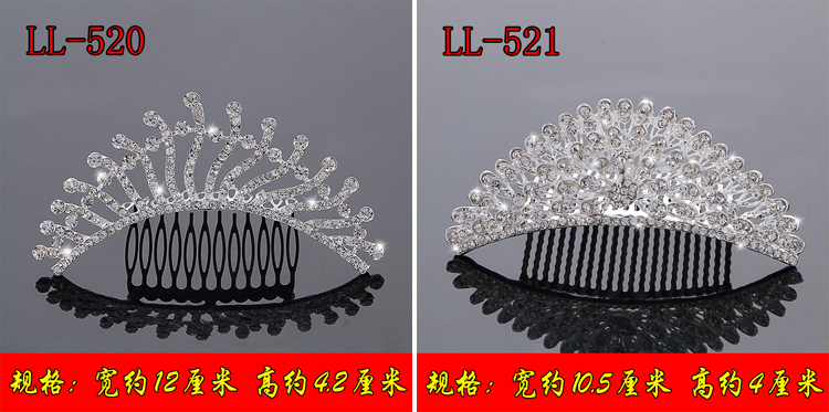 Trẻ em Thái Cô Gái Tóc Combs Phụ Kiện Tóc Công Chúa Shiny Thạch Crowns Bridal Mũ Cô Gái Phụ Kiện Hiệu Suất