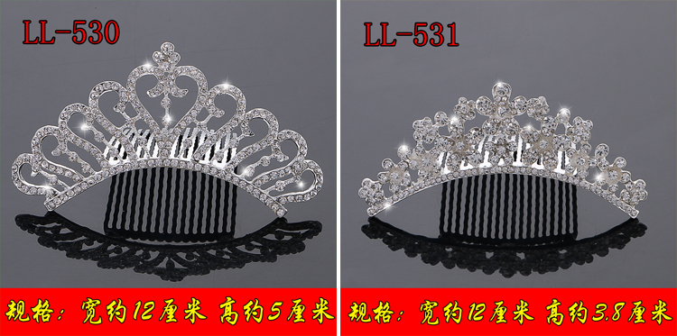 Trẻ em Thái Cô Gái Tóc Combs Phụ Kiện Tóc Công Chúa Shiny Thạch Crowns Bridal Mũ Cô Gái Phụ Kiện Hiệu Suất