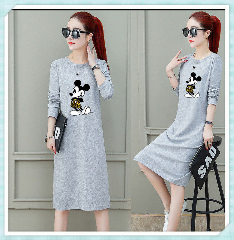 Plus-Size Mid-Length 2025 New Home Dress, Autumn Loose Large-Size Long-Sleeve Casual T-Shirt Dress for Women Plus-Size Mid-Length 2025 New Home Dress, Autumn Loose Large-Size Long-Sleeve Casual T-Shirt Dress for Women