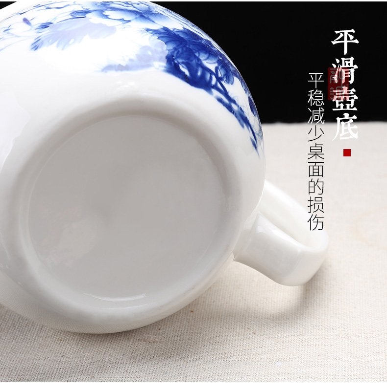 Melting cheng tea set large double single ceramic teapot jingdezhen porcelain teapot kung fu tea tea