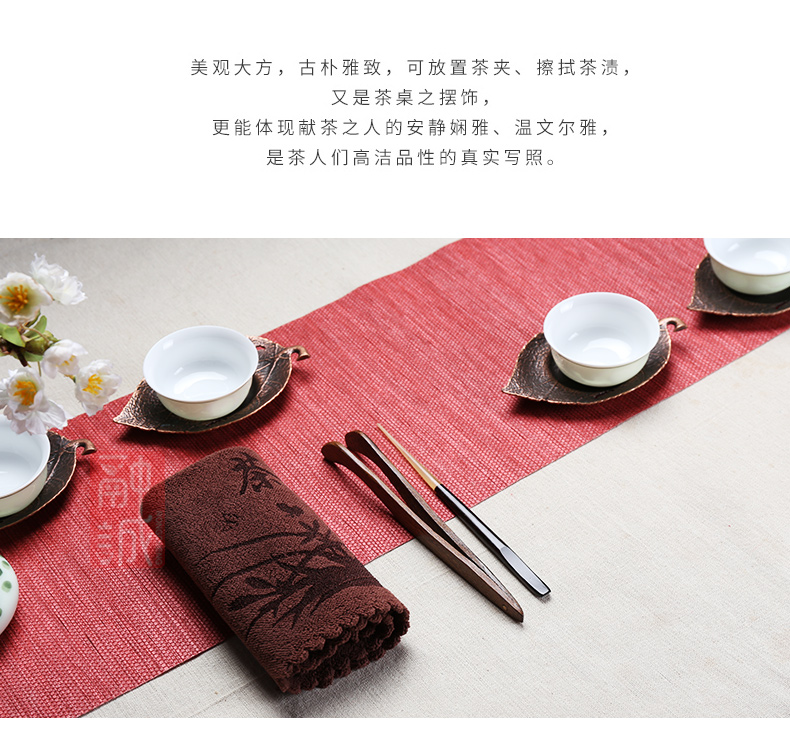 Melts if bibulous thickening kung fu tea tea tea tea towel fiber cloth accessories tea tea towel cloth cotton and linen cloth