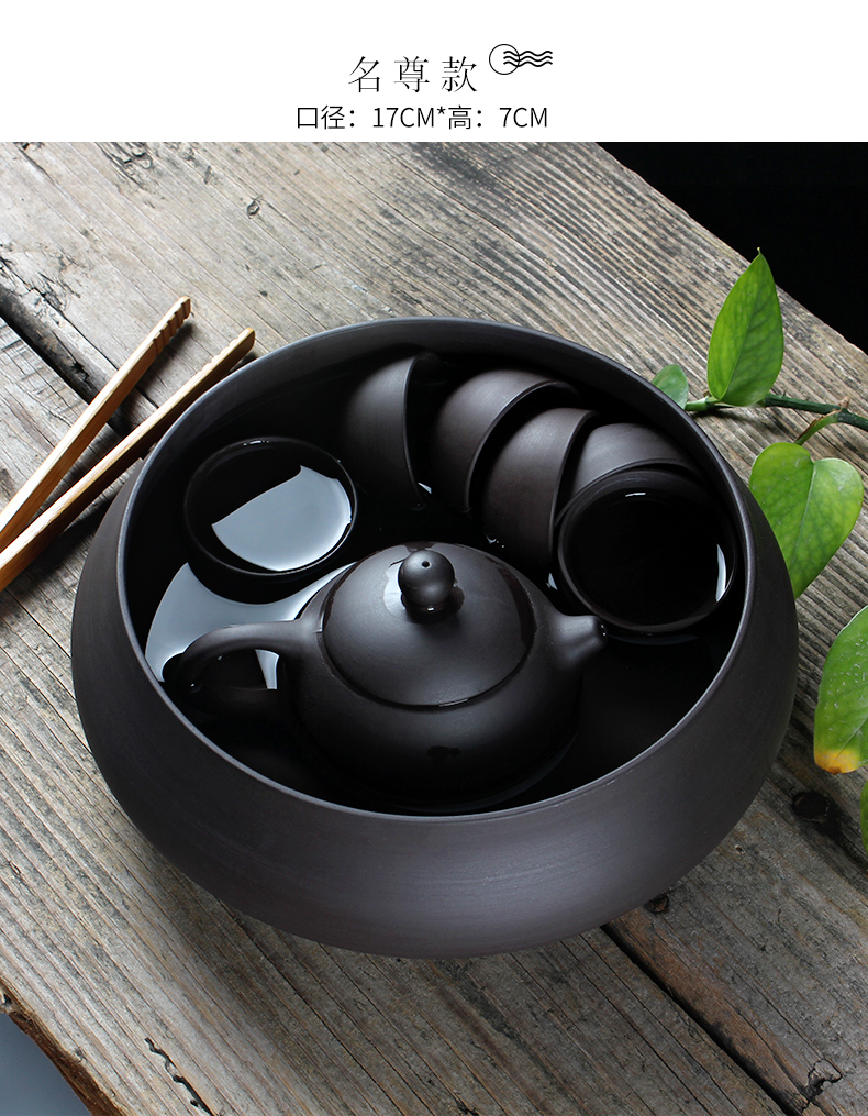 Lớn rửa trà tím Kung Fu bộ phụ kiện tách trà rửa chén bát nước chai nhỏ bút rửa màu đen gạt tàn - Trà sứ bộ ấm chén uống trà cao cấp