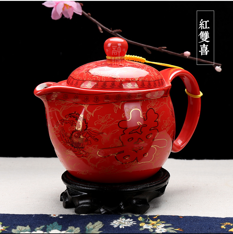 Melting cheng tea set large double single ceramic teapot jingdezhen porcelain teapot kung fu tea tea