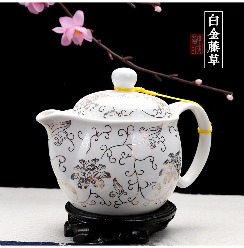 Melting cheng tea set large double single ceramic teapot jingdezhen porcelain teapot kung fu tea tea