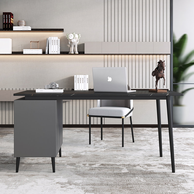 Italian light luxury rock slab desk home learning writing desk bedroom modern simple study office computer desk