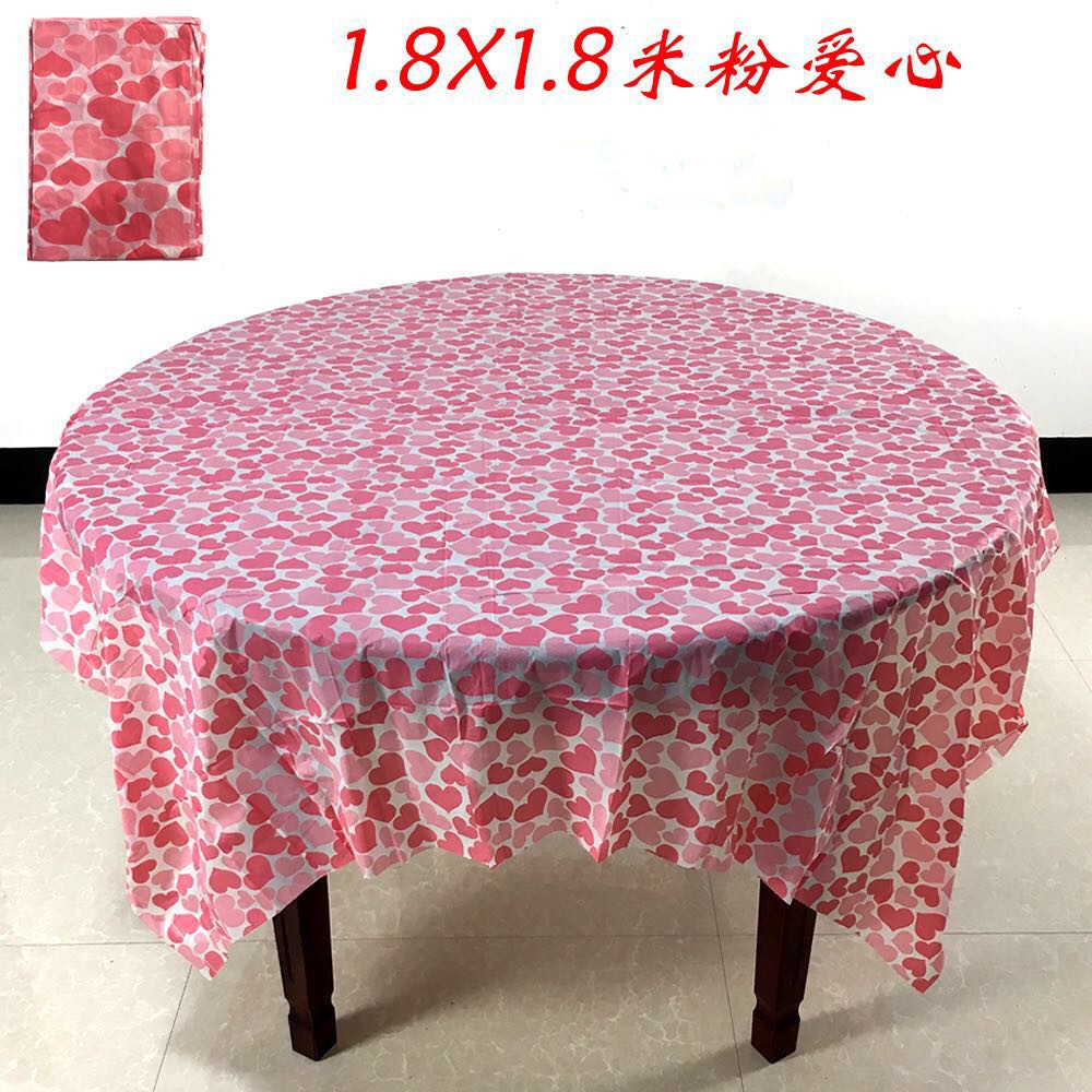 Khăn trải bàn dày 80cm không thấm nước Khăn trải bàn dùng một lần màu trắng dày bàn nhựa dày khăn trải bàn tròn 4 - Các món ăn dùng một lần đũa dùng 1 lần