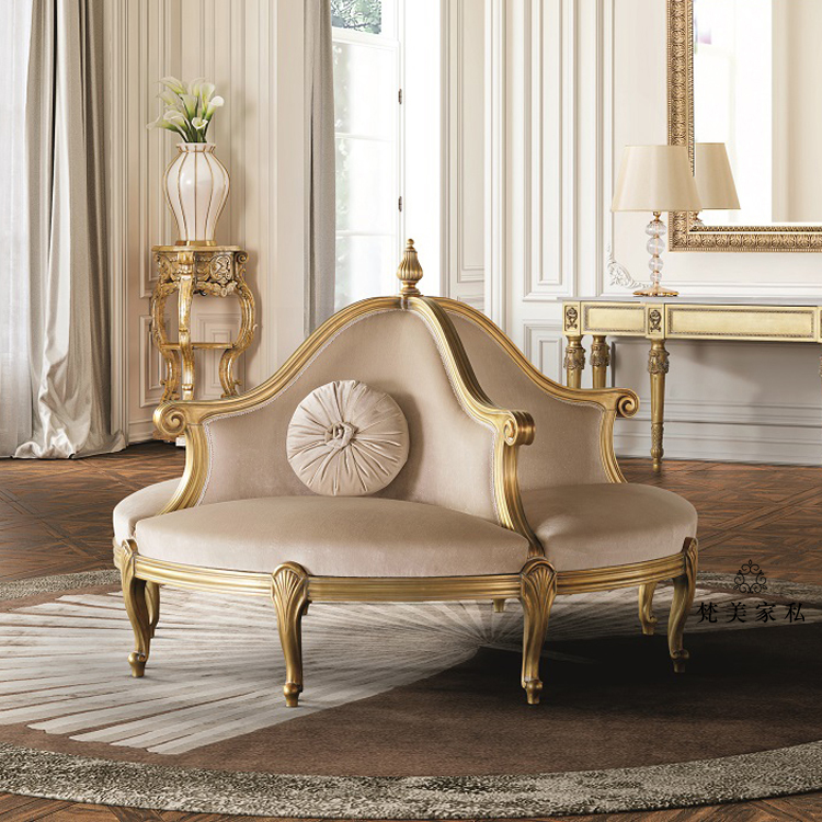 American Light Extravagant Solid Wood Sofa Brief Oclassical Designer Creative Multirounded Sofa Photo Gallery Clubhouse Sofa Chair