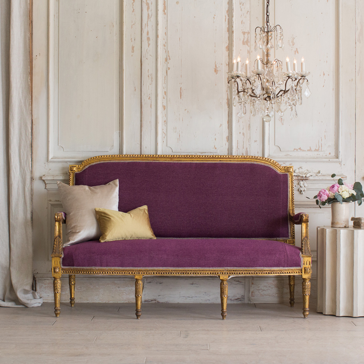 American countryside solid wood carved sofa French style retro to make old double trio Place casual sofa-chair Studios furniture-Taobao