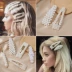 Hàn Quốc ins Pearl Hair Phụ kiện Net Tóc đỏ Clip Mũ trẻ em Side bb Side Clip Girl Retro Kẹp tóc đính cườm - Phụ kiện tóc