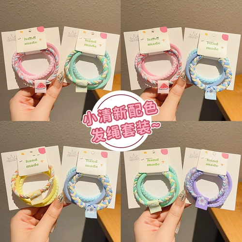 Прочная детская эластичная резинка для волос, аксессуар для волос, безвредный хвостик, не повреждает волосы