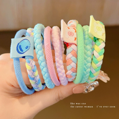 Прочная детская эластичная резинка для волос, аксессуар для волос, безвредный хвостик, не повреждает волосы