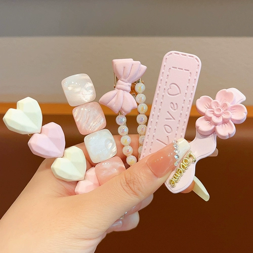 Милая розовая детская заколка для волос, челка, аксессуар для волос, шпильки для волос, 2024 года, популярно в интернете