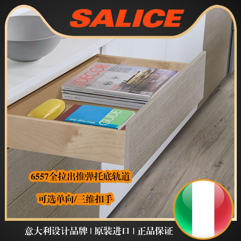 Italy SALICE SALICE 6557 full-pull rebound bottom rail with one-way buckle