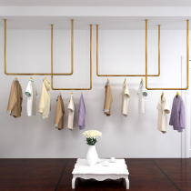 Clothing store display rack Ceiling hanging hanger molten iron pipe wall hanging simple hanging hanger personality hanging hanger