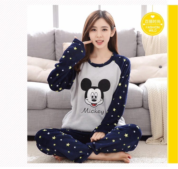 Bộ đồ ngủ mùa hè của phụ nữ phù hợp với áo dài phần mỏng phiên bản Hàn Quốc của sinh viên mới mùa xuân và mùa thu có thể được mặc bên ngoài dịch vụ nhà hai mảnh đồ bộ nam đẹp