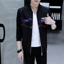 Spring mens Korean slim-fit youth casual jacket trendy mens baseball uniform couples jacket spring and autumn mens
