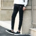 Mùa hè đen kéo dài chín điểm quần jeans nam Phiên bản Hàn Quốc của quần lọt khe xu hướng quần áo nam 9 điểm quần nam - Quần jean quần jean nam đẹp Quần jean
