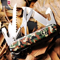Swiss Army Knife 91MM Vickers Swiss Swiss 1.3713.94 Ngụy trang Hunter đa chức năng Dao gấp chính hãng bộ dụng cụ đa năng victorinox