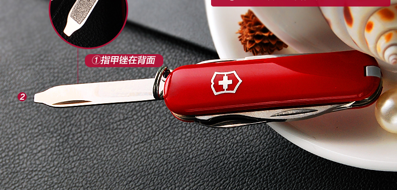 Dao chính hãng Vickers Swiss quân đội 58mm hạnh phúc bên (màu đỏ) 0.6363 công cụ gấp dao Thụy Sĩ đa chức năng bộ dụng cụ đa năng victorinox