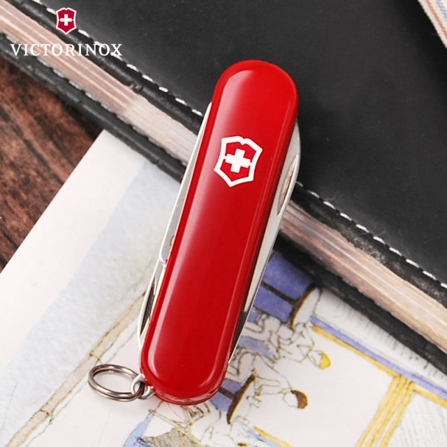 ມີດ Swiss Army ແທ້ຈິງ 58mm signature light (red) 0.6226 Victorinox mini multi-function folding Swiss knife