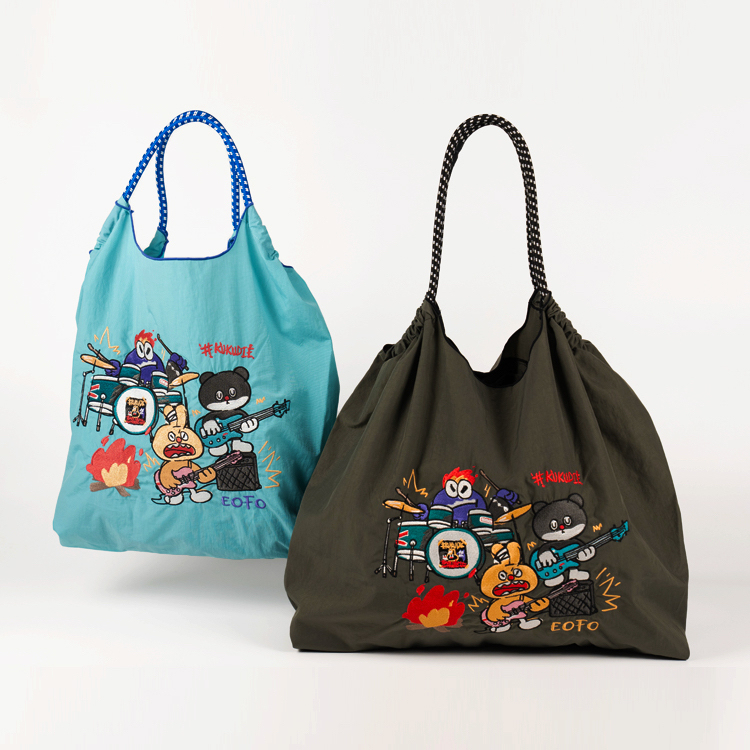 Eofo Original Designer Collaboration with the Cool Di Band, Summer Personalized Tote Bag, Washable and Lightweight Eofo Original Designer Collaboration with the Cool Di Band, Summer Personalized Tote Bag, Washable and Lightweight