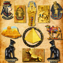 (Egypt) Pyramid Souvenirs Pharaoh Queen Elizabeth Camel Cat Travel Refrigerator Magnet Personalized Creative