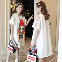 Váy bà bầu hè 2019 mới cho mẹ bầu váy mùa hè váy đầm dài thời trang xuân hè - Áo thai sản váy bầu đẹp