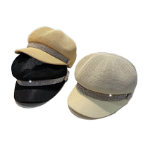 Korean Family Thin Water Drill Anise Cap Children Summer Mesh Breathable Sun Protection Sun Protection Duck Tongue Cap Foreign Air Berets Women