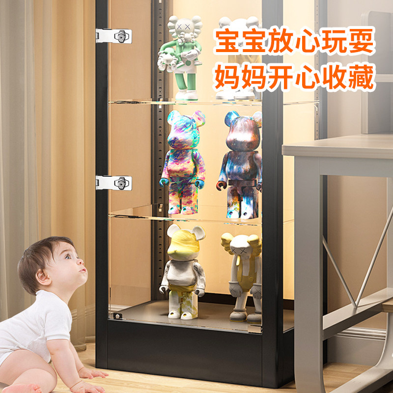 玻璃锁免打孔柜门柜子锁柜台锁玻璃柜锁书柜酒柜安全锁展示柜锁
