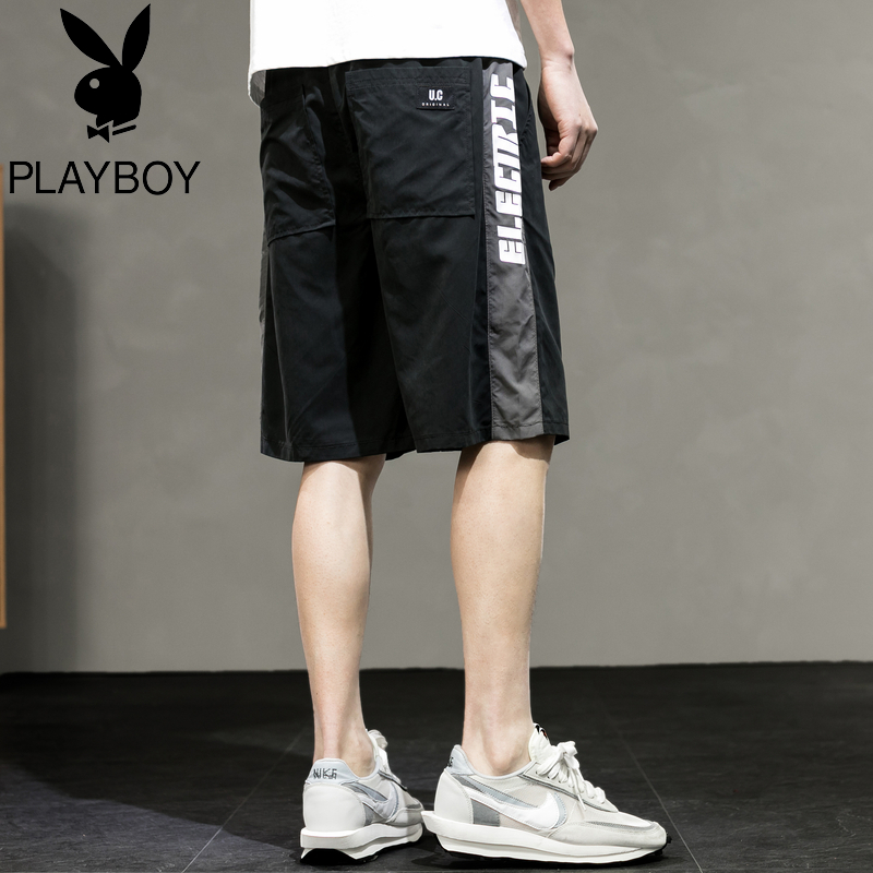 Playboy quần short bình thường của nam giới 2020 mùa hè trang phục lao động mới túi lớn chùng chùng đan quần