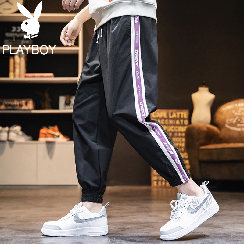 Playboy workpants nam giới thường quần dài Hàn Quốc phiên bản của mùa hè xu hướng loose-fitting bó thẻ chân chín điểm quần