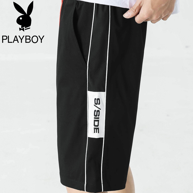 Playboy kem quần short bình thường của nam giới xu hướng lỏng lẻo bên ngoài mặc mùa hè năm điểm quần quần bãi biển mỏng