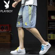 Playboy 2020 mùa hè mới quần short jean nam xu hướng thương hiệu lỏng lẻo mùa hè quần mỏng Hàn Quốc phiên bản của xu hướng.