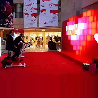 Qixi couple warm-up interactive props double bicycle power generation love device light network red Hall scenic spot customization