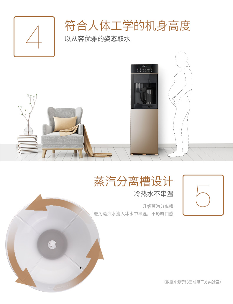 bình lọc nước để bàn 水 YL9766WZ hộ gia đình dọc cửa đôi ấm nóng lạnh băng lạnh tự động tiết kiệm năng lượng nhà trà máy lọc nước htech