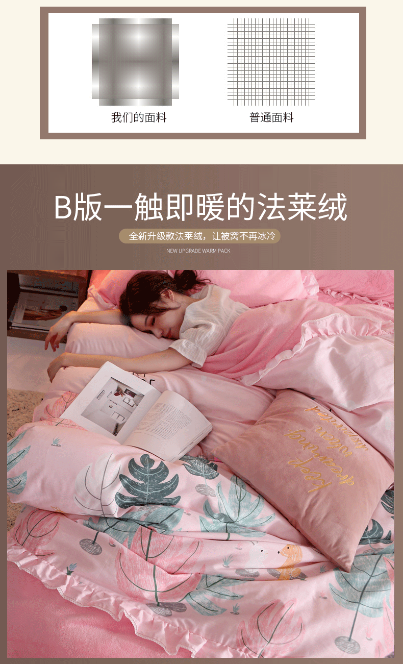 Phiên bản Hàn Quốc của lông cừu san hô bốn mảnh Bộ đồ giường 1,8m flannel tấm 1,5m mùa đông dày nhung chăn giá chăn ga gối đệm