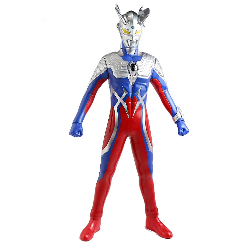 Bandai, Ultra, Ultraman Tiga with light music, movable minifigure, doll, makes sounds