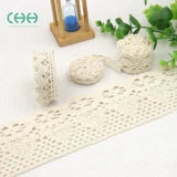 Хлопковая плетеная бежевая ткань, кружевное платье