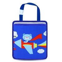 Синяя корзина для покупок, мусорный мешок, с медвежатами