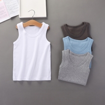 Summer new outlet Japanese men and women children pure cotton pure color vest sleeveless pure white beat cotton soft and comfortable