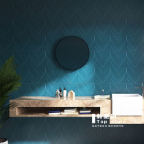 All porcelain macaron tile 300x600 kitchen toilet wave fish bone pattern toilet Net red wall brick blue red