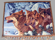 Mongolian crafts gift decorative painting Color cloth film wool felt painting handmade 60*80cm