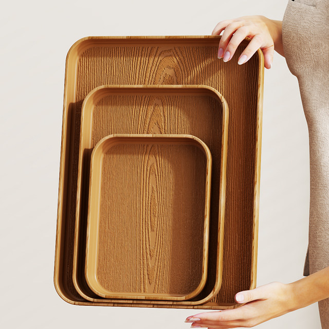 Imitation wood grain tray commercial dining tray