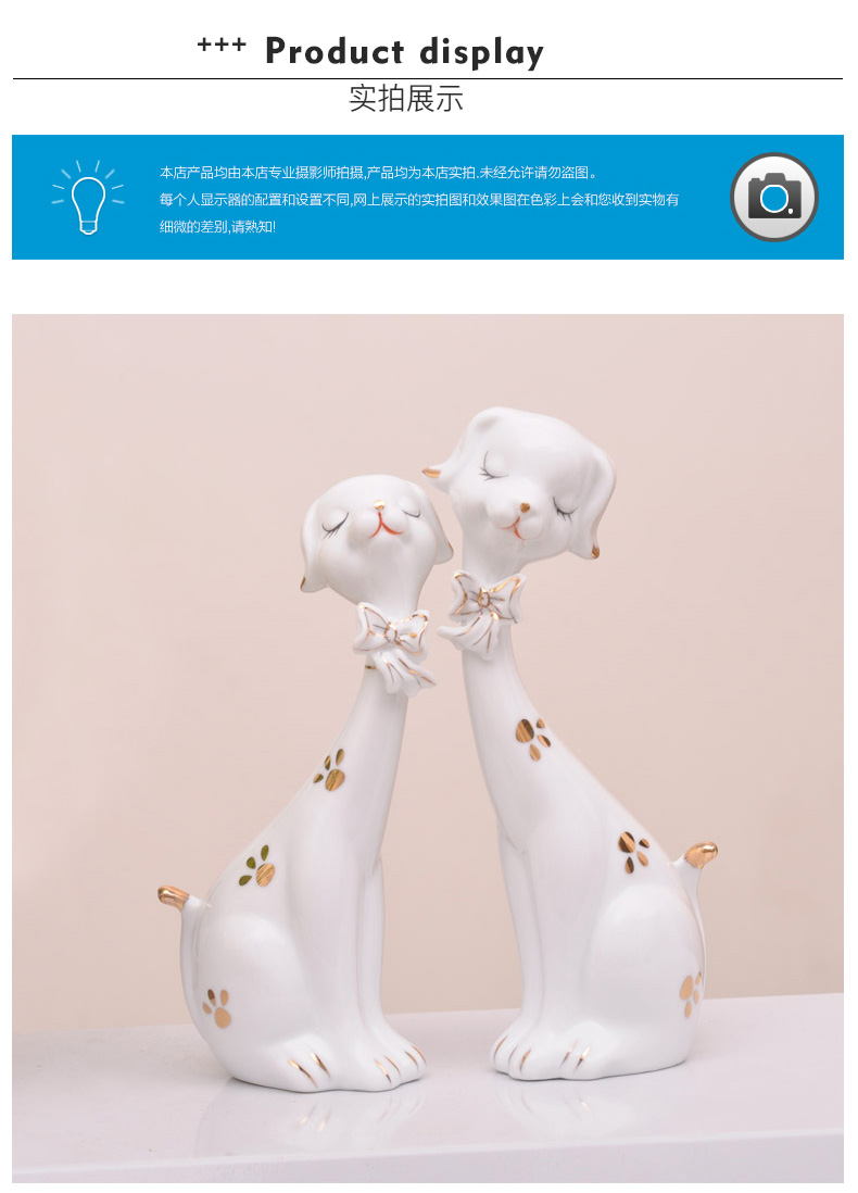 Creative I and contracted household act the role ofing is tasted furnishing articles express dog sitting room ark, ceramics decoration new home soft decoration