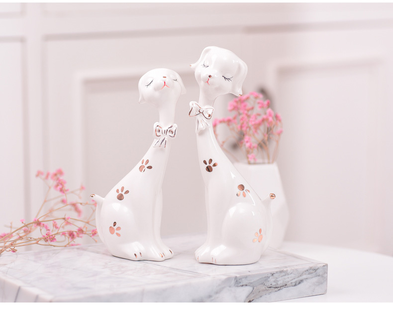 Creative I and contracted household act the role ofing is tasted furnishing articles express dog sitting room ark, ceramics decoration new home soft decoration