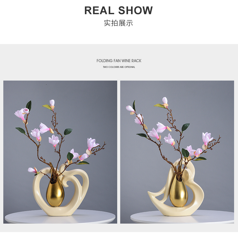 European style living room dry flower arranging flowers simulation flower vase furnishing articles I household ceramics table vase decoration decoration