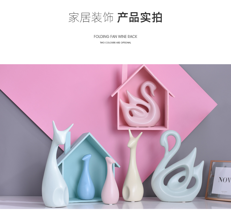 Household act the role ofing is tasted furnishing articles in the sitting room TV ark, wine deer ceramics handicraft home decoration creative wedding gift