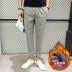 Quần thể thao nam mùa xuân và quần mùa thu Phiên bản Hàn Quốc của quần ống rộng chín điểm sát miệng chân nhỏ quần nam xu hướng size lớn quần Wei shop đồ nam đẹp Crop Jeans