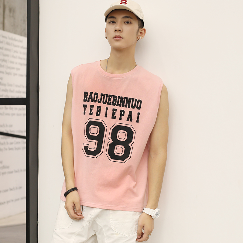 Summer MỚI PASS lỏng-vai cặp vợ chồng nam và nữ vest mặc thể thao bình thường không tay T-shirt t-shirt tee